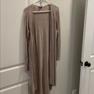 Long tan cardigan